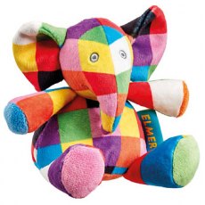 Elmer Rattle Plush Soft Toy