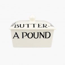 Emma Bridgewater Black Toast Half a Pound Small Butter Dish