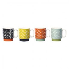 Stacking Mugs Linear Stem Set of 4