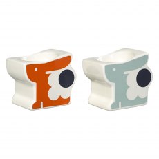 Orla Kiely Egg Cups Bonnie Bunny S/2