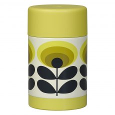 Food Flask 70's Flower Oval Yellow