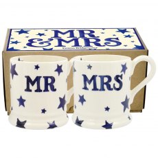 D/C   Starry Skies S/2 Mr & Mrs 0.5pt Mugs Boxed