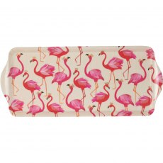D/C   Sara Miller Flamingos Melamine Sandwich Tray 15.1x6.5
