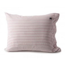 Lexington City Ticking Herringbone Pillowcase - Red & White