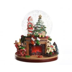 LED Snowglobe With Fireplace