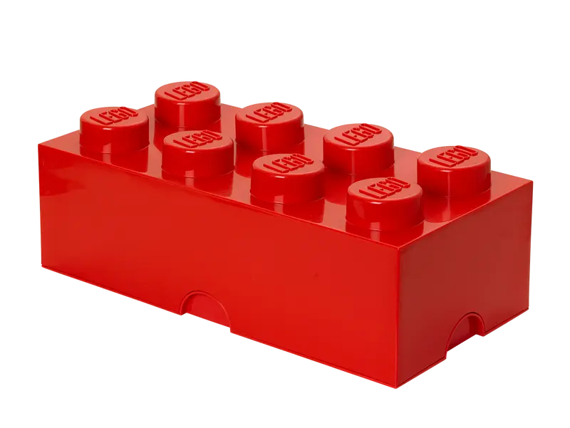 Lego 8-Stud Storage Brick – Red