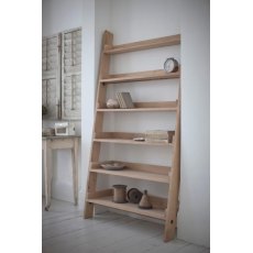 Raw Oak Shelf Ladder Wide