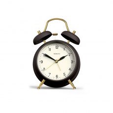 The Brass Knockers Metal Alarm Clock Black & Brass