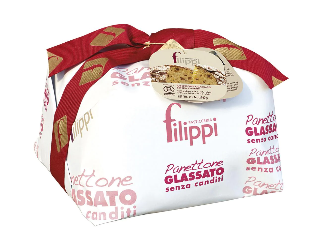 Filippi Panettone Glassato Senza Canditi - Raisins, Icing & Almonds 1kg