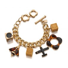 Orla Kiely Bee And Plane Charm Bracelet