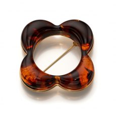 Orla Kiely Tortoiseshell Flower Brooch