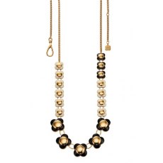 Orla Kiely Daisy Chain Long Flower Necklace Black