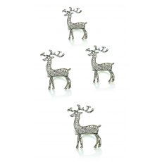 8cm Set/4 Reindeer Napkin Ring