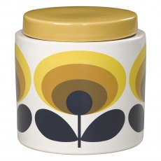 70's Oval Yellow Storage Jar