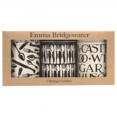 Emma Bridgewater Knifes & Forks Set of 3 Round Caddies