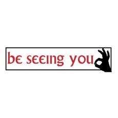 The Prisoner Oblong Car Sticker - Be Seeing You