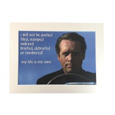 The Prisoner Mounted Print - I Will Not Be Pushed