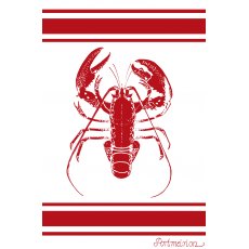 Portmeirion Lobster Tea Towel - Liliain Sychu Llestri Cimwch Portmeirion