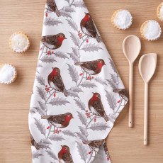 Robin & Holly Tea Towel