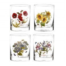 Botanic Garden Double Old Fashioned Tumblers Set Of 4