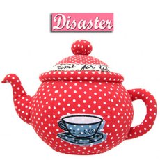 Disaster Designs Teapot Doorstop
