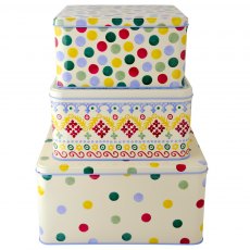 Polka Set 3 Square Cake Tins