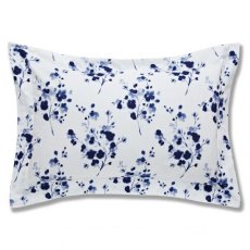 Sprig Cotton Print Blue Pillowcases Oxford
