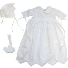 Linen Christening Gown Set (0-6 months)