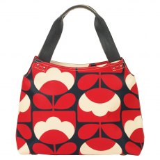 Orla Kiely Classic Zip Shoulder Bag Ruby