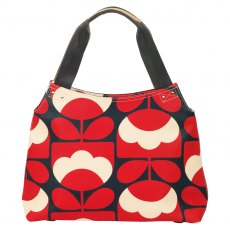 Orla Kiely Classic Zip Shoulder Bag Ruby