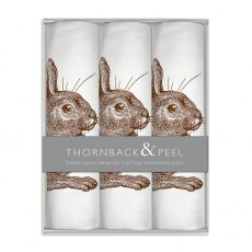 Thornback & Peel Brown Rabbit Handkerchief Box