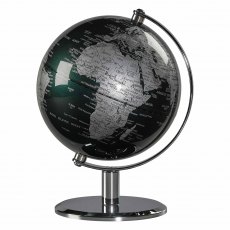 Desk Globe 6' Fir Green & Chrome