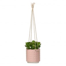 Orla Kiely Medium Ceramic Hanging Pot 60's Stem Rose