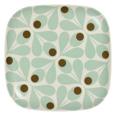 Orla Kiely Bamboo Side Plate Acorn Spot Duckegg