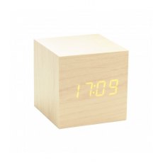 Cube Maple Click Clock