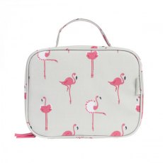 Flamingos Oilcloth Small Lunch Bag