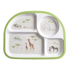 Safari Childrens Melamine Divider Plate