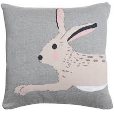 Hare Knitted Statement Cushion