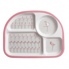 Flamingos Childrens Melamine Divider Plate