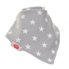 Ziggle Baby Bandana Dribble Bib Grey With White St