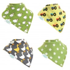 Dribble Bib 4 Pack Farm