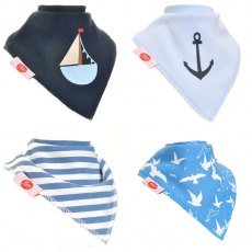 Bandana Dribble Bib 4 Pack Nautical