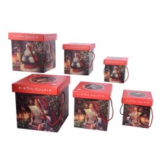 Classic Santa S/3 Gift Box