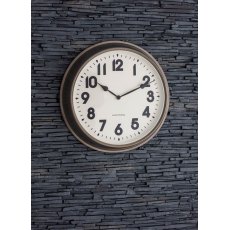 Broadway Wall Clock Large Gunmetal