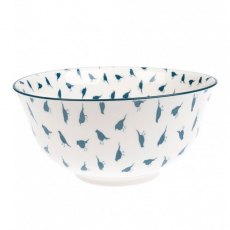 Garden Birds Porcelain Patterned Bowl