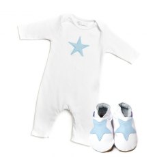 Blue Star Babygrow & Shoes Gift Set