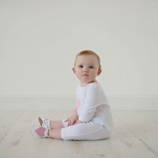 Pink Heart Babygrow & Shoes Gift Set