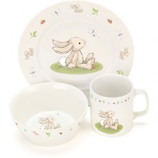 Bashful Bunny Ceramic Bowl Cup & Plate Set