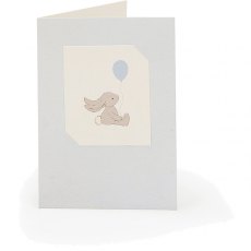 Bashful Blue Bunny Card