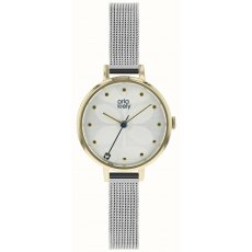 Orla Kiely Womens Olive Sunray Dial Silver Mesh Bracelet